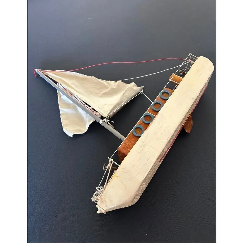 Handmade Folkart Sail Boat